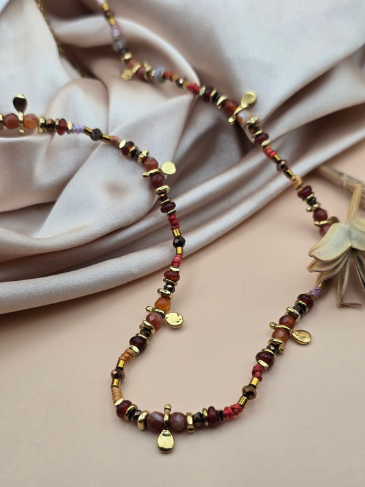 Collier Vita – Cornaline & pierres naturelles