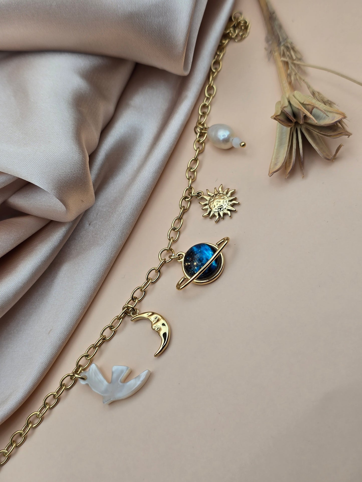 Bracelet céleste – Soleil, Lune & Univers