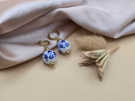 Boucles d’oreilles perles decorative