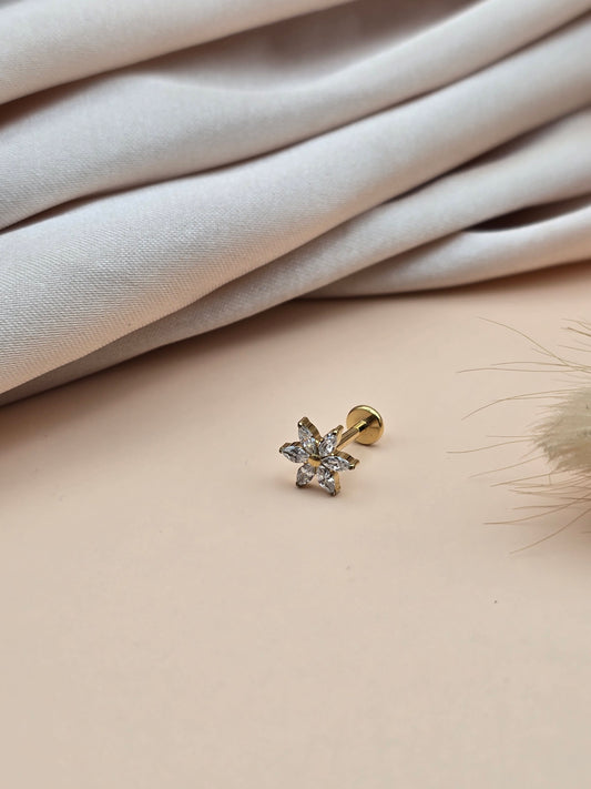 Piercing Fleur – Titane & Zirconium